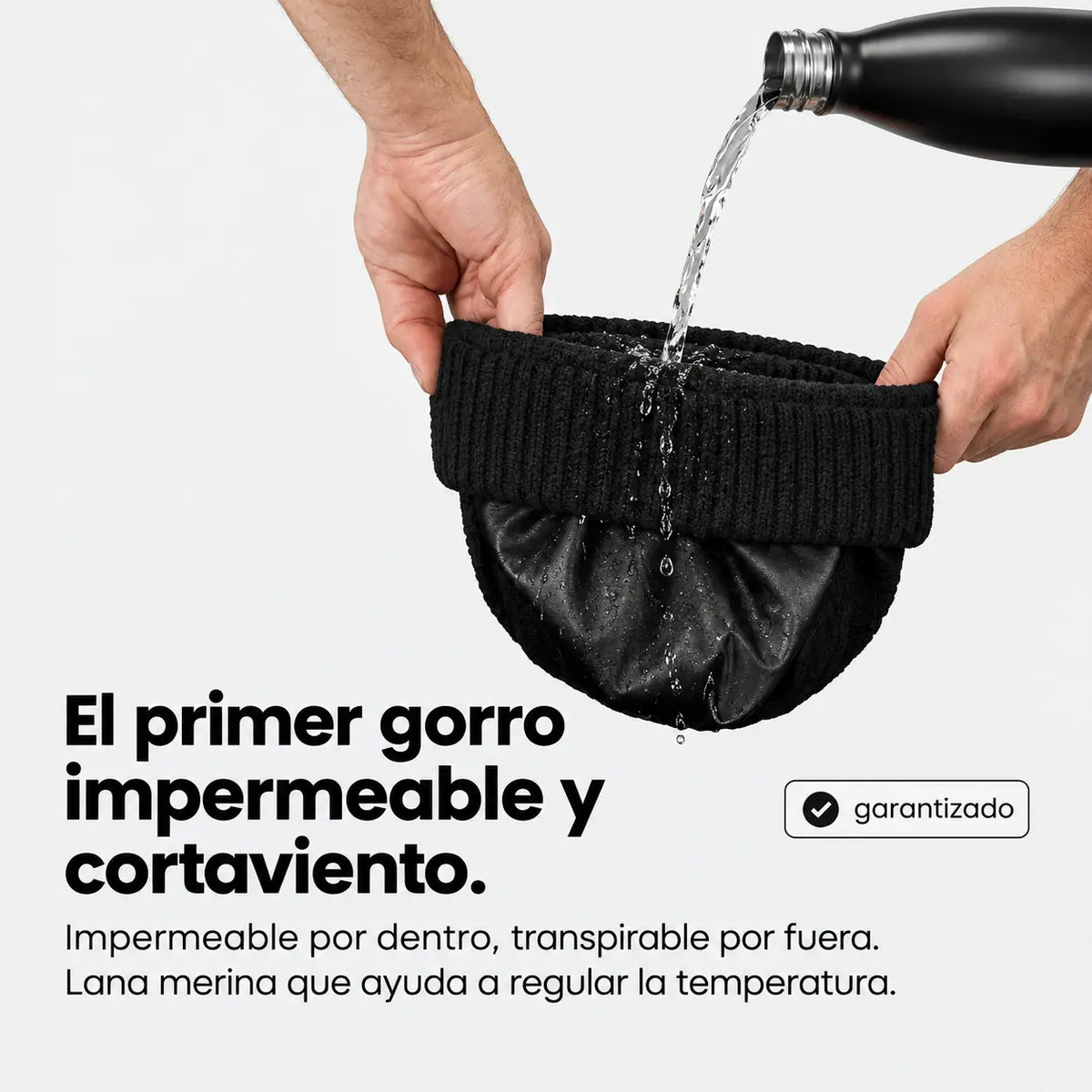 Bonnet en laine mérinos imperméable Hivenna