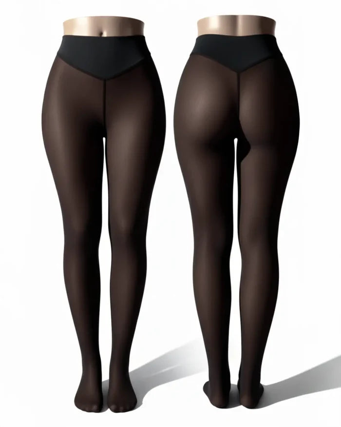 Leggings thermiques gainants Hivenna – teinte Expresso