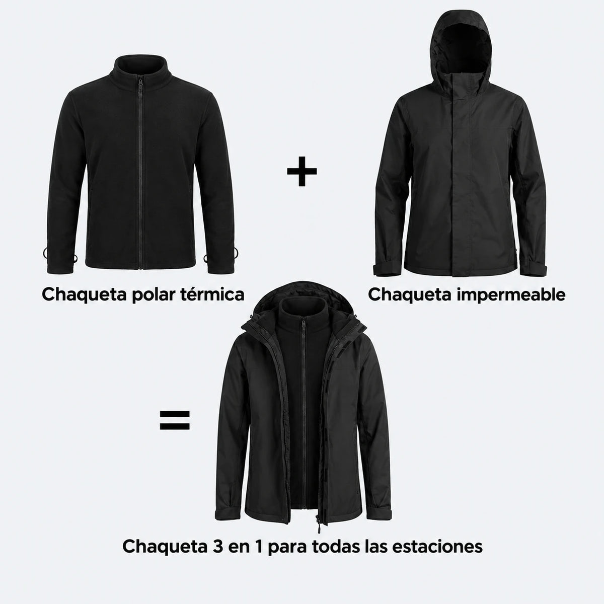 Veste imperméable 3 en 1 femme Hivenna