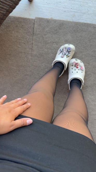 Leggings thermiques portés en hiver
